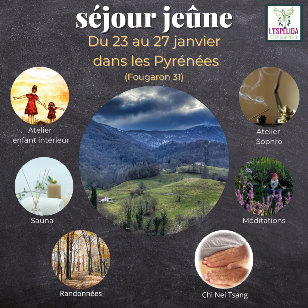 Séjour jeûne 23 au 27 janvier 2025 - Fougaron, Pyrénées
