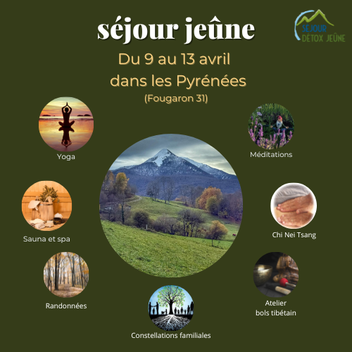 séjour jeûne du 9 au 13 avril 2026
